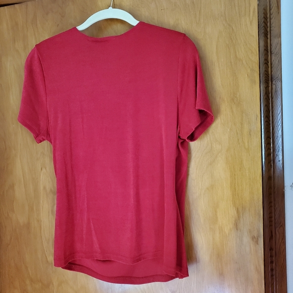 Red Crossover Top..Size Large.. SHIPPING DISCOUNTED - Picture 2 of 3